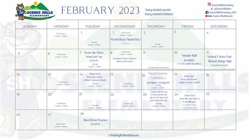February 2022 School Calendar